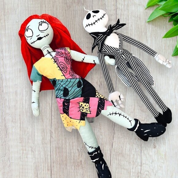 DISNEY The Nightmare Before Christmas Xmas Jack & Sally Plush Dolls Characters - Picture 2 of 2